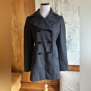 Guess Women’s Sz Large Wool Blend Gray Winter Jacket Coat! Lined. Dressy